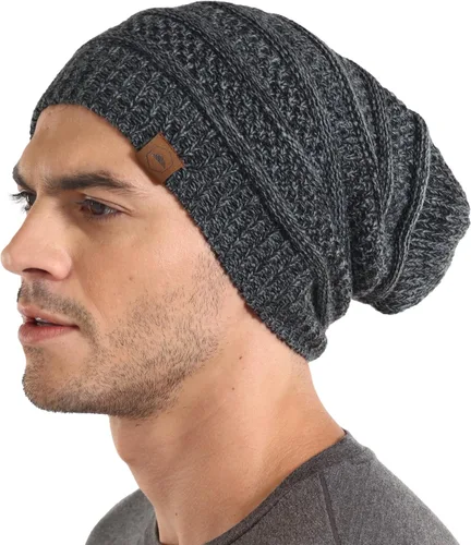 Miniatura 13 de Slouchy Cable tejido Gorro de lana por Tough Headwear – Gorro de lana de gran tamaño Sombreros Gorros Graves Sombreros Para Hombres y Mujeres