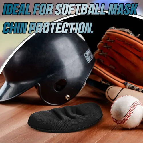Miniatura 6 de Geetery 4 piezas de máscara facial de defensa facial de repuesto para defensa facial, almohadilla de béisbol para casco de sóftbol, máscara de Negro