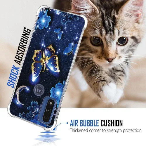 Miniatura 2 de Funda para teléfono celular Moto G Pure/Power 2022, mariposa, goma suave de TPU, protección de bolsa de aire con cuatro esquinas