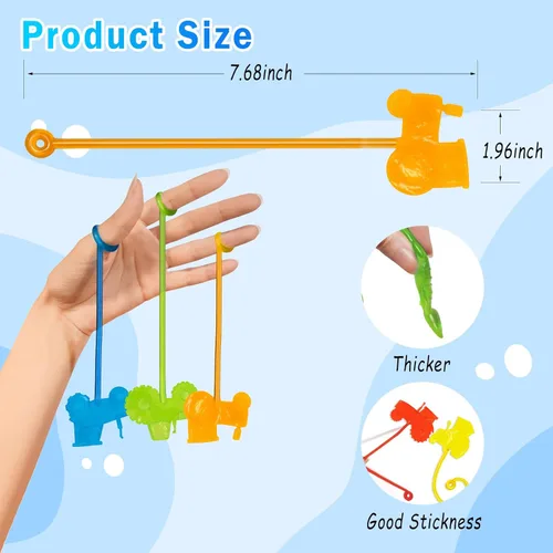 Miniatura 2 de Sticky Hands a Granel 36 Piezas Favores de Fiesta de Tractores y Autos para Niños Juguetes de Mano Pegajosa Elástica con Forma de Tractores Rellenos