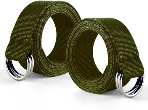 Miniatura 13 de Cinturón de fútbol web con dos anillos en D de acero inoxidable de 52 pies, cinturón para hombres, mujeres, niños, jóvenes, niños y niñas