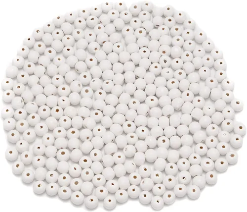 Miniatura 24 de AD Beads Cuentas de madera con espacio libre para manualidades, cuentas de madera con agujero grande surtidas para hacer collares, pulseras