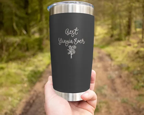 Miniatura 3 de Vaso de Yiayia con texto en inglés "Best Yiayia Ever", taza Yiayia, regalo para el día de la madre, taza de café Yiayia, vaso de acero inoxidable