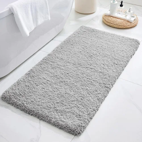 Miniatura 16 de ILANGO Alfombras de Baño Beige 32" × 20" Antideslizantes y Súper Absorbentes Extra Gruesas Suaves, Alfombra de Baño Lavable para Piso, Alfombra