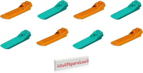 LEGO Classic 630 Accesorio de construcción - Juego de 8 herramientas separadoras de ladrillos y ejes de colores mixtos (4 naranjas y 4 turquesa