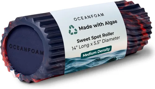 Miniatura 9 de Oceanfoam Sweet Spot - Rodillo de espuma mediano para ejercicio de 14" x 5.5" - Rodillo de espuma de densidad media para terapia física, masaje
