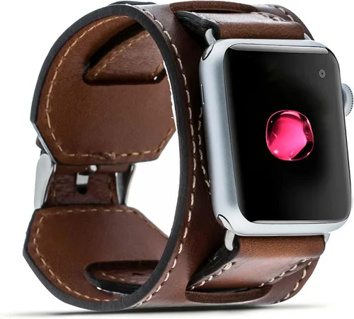 VENOULT - Correa de cuero genuino para iWatch Series Ultra 2-1, 9-1, compatible con Apple Classic Watch para hombre o mujer de 1.929 in, 1.772 in,