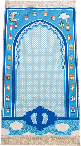 Miniatura 9 de Ihvan Online Alfombra de oración para niños, alfombra de oración musulmana, regalos islámicos, diseño Janamaz Sajadah, alfombra suave de salah