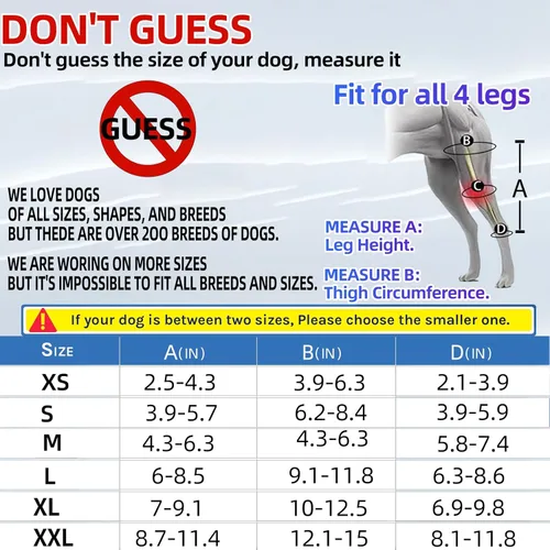 Miniatura 2 de L - Soportes para patas de perro para la pierna trasera para apoyo con lesiones del ligamento cruzado, mejor recuperación con rodillera de perro