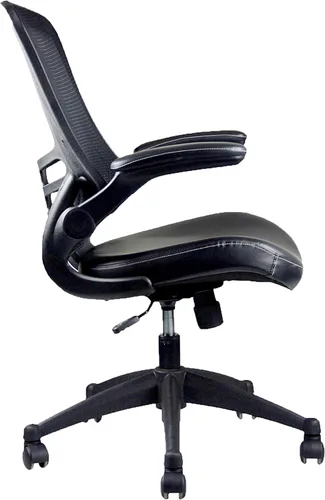 Miniatura 6 de Elegante silla de oficina de malla con respaldo medio con brazos ajustables. Color: negro