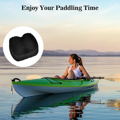 Miniatura 6 de Kayak Seat Cushion, Anti Slip Gel Seat Cushion for Long Sitting on Boat, Canoe, Sup, Chair Negro