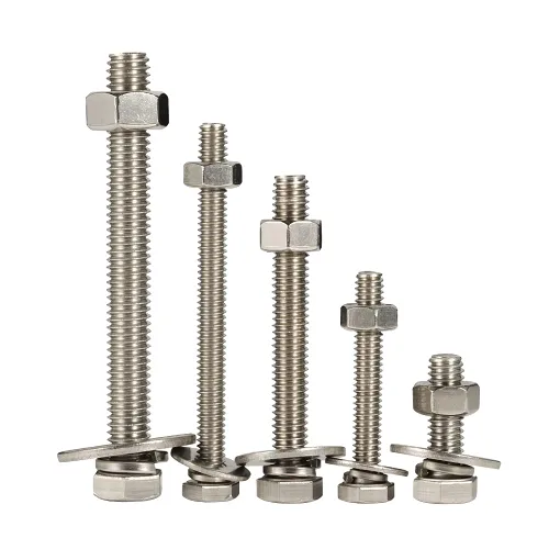 Miniatura 16 de Tornillos de cabeza hexagonal de 1/4-20 x 1/2 pulgadas con tuercas hexagonales y arandelas gruesas planas y de bloqueo, totalmente roscados, acero