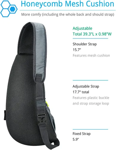 Miniatura 4 de Mochila cruzada para hombres y mujeres, mochila para el pecho, bolsa de hombro, gimnasio, ciclismo, viajes, deportes al aire libre