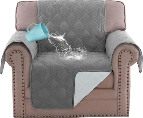 Miniatura 42 de H.VERSAILTEX Funda para Silla y Sofá 100% Impermeable, Protector de Muebles con Correas Elásticas para Mascotas, Niños, Niños, Perros, Gatos