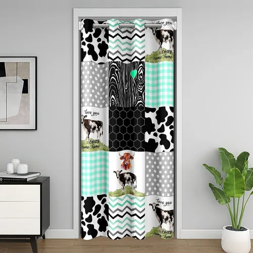 Miniatura 38 de Erosebridal Cortina de puerta de teñido anudado, cortina opaca bohemia, cortina exótica abstracta en espiral, elegante cortina hippie para puerta
