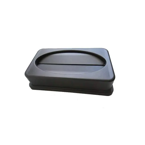 Miniatura 8 de Restaurantware Solo tapa: RW Clean 1 tapa de lata de reciclaje, se adapta a bote de basura de 23 galones, dos aberturas de botella/lata, tapa de Azul