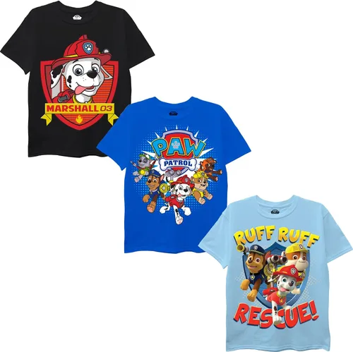 Nickelodeon Paquete de tres playeras de Paw Patrol para niño