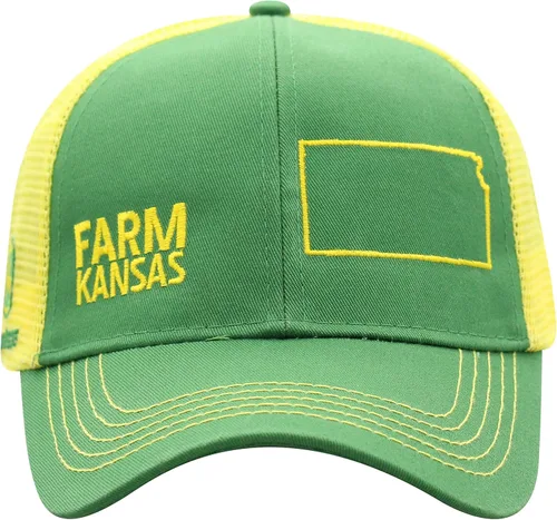Miniatura 43 de John Deere Gorra de béisbol con logotipo y malla trasera con contraste, para hombre