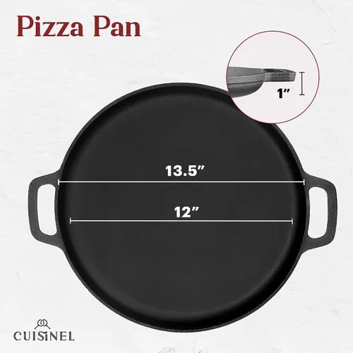 Miniatura 2 de Plancha redonda de hierro fundido – Sartén para crepas de 10.5 pulgadas + cubierta de mango de silicona – Comal pre-sazonado para sartén plana