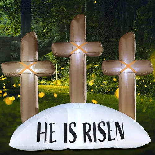 Miniatura 3 de Decoraciones inflables de Pascua para exteriores de 6 pies, con luces LED integradas, decoración de patio, para fiestas de Pascua, al aire libre