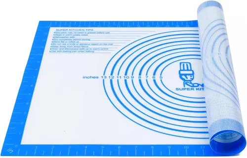 Miniatura 7 de Tapete de Silicona Antiadherente para Repostería Grande con Medidas de 16'' por 20'' para Tapete de Silicona para Hornear, Mostrador, Rodillo