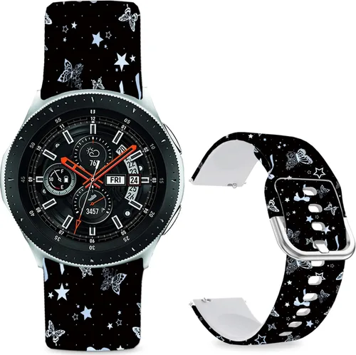 Miniatura 8 de Correas de reloj de silicona suave compatibles con Samsung Galaxy Watch 1.811 in/Watch 3 1.772 in/Gear S3 Frontier/Classic/Garmin Vivoactive