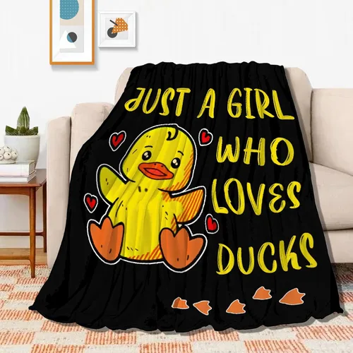 Miniatura 13 de Manta de pato bonita y personalizada, mantas suaves de franela acogedora y ligera, regalo perfecto para cama, sofá, sofá, 50 x 40 pulgadas, pequeña