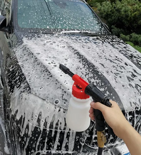 Miniatura 6 de Cañón de espuma para manguera de jardín, Pistola de espuma con medidor de relación de ajuste, Pistola de espuma y jabón para lavado de autos