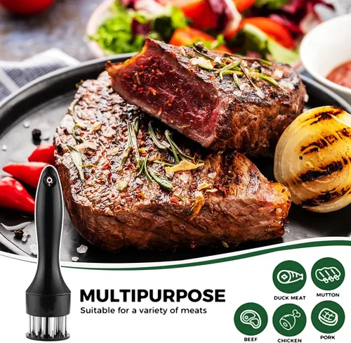 Miniatura 5 de OLULU - Ablandador de carne, aguja de acero inoxidable ultra afilada de 20 cuchillas para ablandar pollo, carne de res, filete, ternera y cerdo
