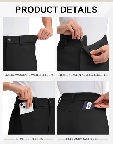 Miniatura 4 de G Gradual Pantalones cortos de golf de 5 pulgadas para mujer, elásticos, ligeros, para senderismo, con bolsillos, pantalones cortos casuales