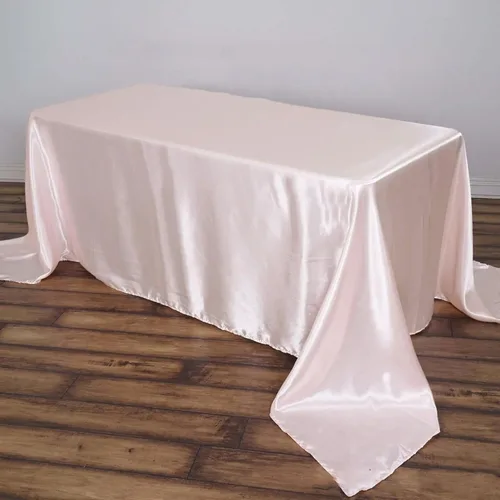 Miniatura 38 de Efavormart - Mantel rectangular de satén, 90 x 132 pulgadas, suave, oblongo, lavable, mantel decorativo de tela sedosa para bodas, fiestas, Plata