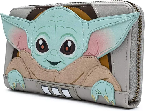 Miniatura 2 de Loungefly Cartera Star Wars Baby Yoda The Mandalorian, Multi, Cartera con cremallera