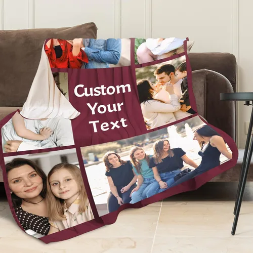 Miniatura 62 de Manta personalizada con foto/texto, manta con imagen personalizada, regalos de amor, regalos personalizados para parejas para novio, novia, esposa