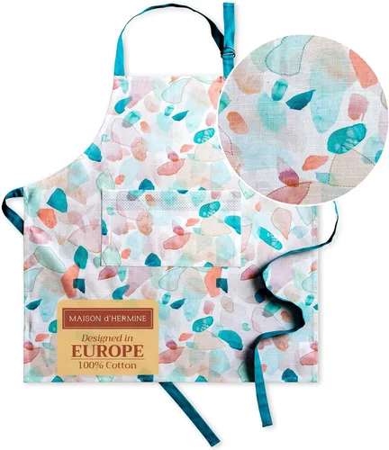 Miniatura 126 de Maison d' Hermine Delantal 100% de algodón para mujeres con bolsillo de cocina delantal de chef para hombres para cocinar primavera verano 001