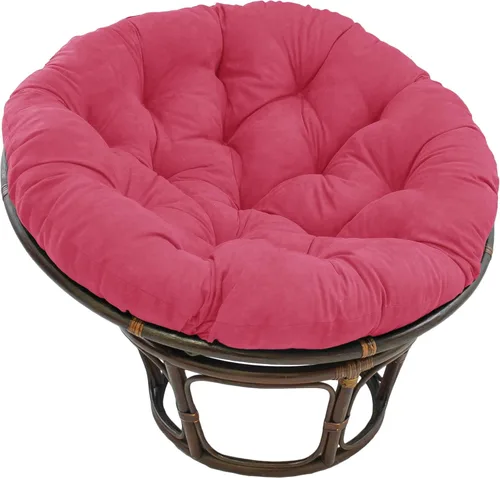 Miniatura 2 de Cojín de microgamuza para sillón papasan, color sólido, de Blazing Needles Vino tinto