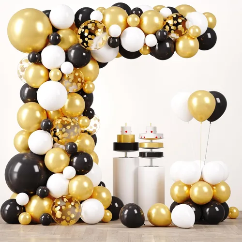 Miniatura 8 de Voircoloria - Juego de arcos de globos de 148 piezas, guirnalda con globos rojos, blancos y azules, decoraciones patrióticas para el 4 de julio, día