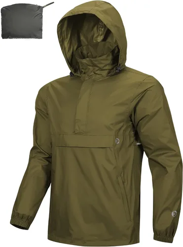 Miniatura 22 de Outdoor Ventures Chaqueta de lluvia para hombre, impermeable, ligera, plegable, para senderismo, golf, correr