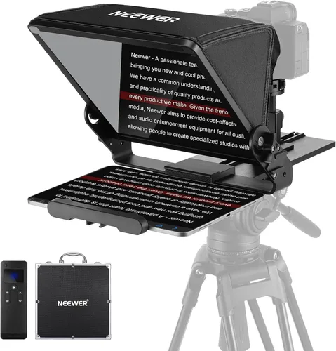Miniatura 11 de NEEWER X12 Teleprompter de Aluminio con Control Remoto RT-110 (Conectado a través de Bluetooth en la Aplicación NEEWER Teleprompter) y Estuche