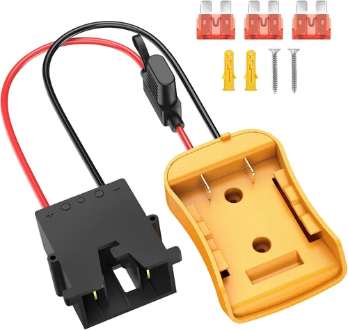 Miniatura 8 de Azocek para Adaptador de Rueda Eléctrica Compatible con Batería Dewalt de 20V con Arnés de Cable Conector Compatible con Coche Infantil Peg-Perego