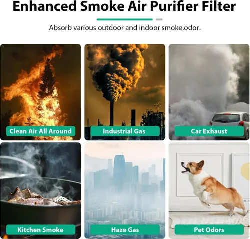Miniatura 7 de Filtro de Repuesto para Purificador de Aire Core 300 Compatible con LEVOIT Core 300, 300S, P350 VortexAir, Filtro Core 300S con HEPA Verdadera H13