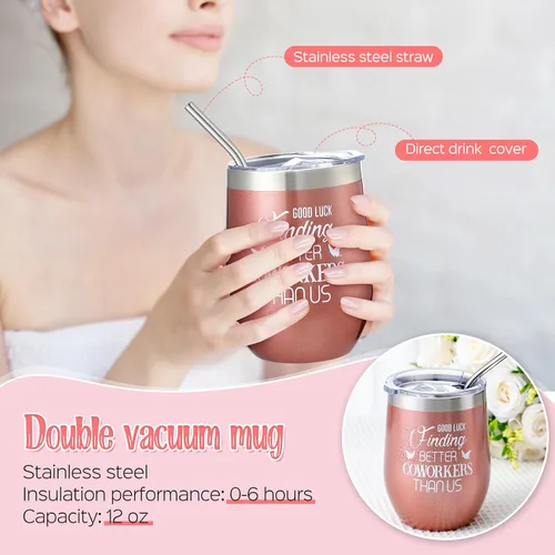 Miniatura 4 de 11 unidades, regalos de despedida para compañeros de trabajo, mujeres, cesta de regalo de despedida para mujer, mujer, jefa (despedida, rosa)
