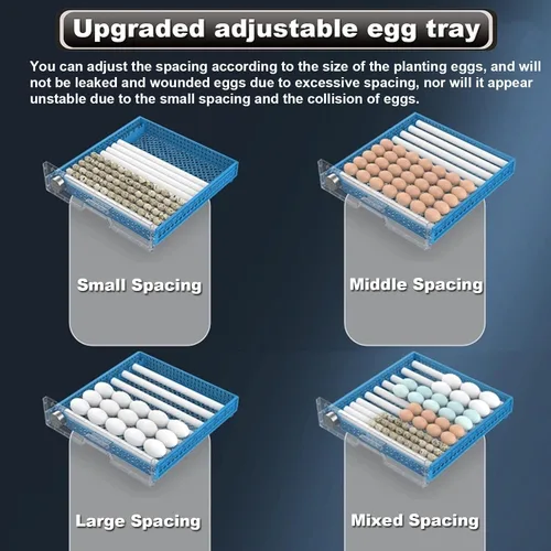 Miniatura 6 de Incubadora de huevos, incubadora de huevos 192/256/500, máquina para criar aves de corral con giro automático de huevos, control de temperatura