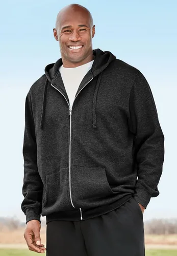 Miniatura 4 de KingSize - Chaqueta de forro polar con capucha y cremallera frontal para hombre