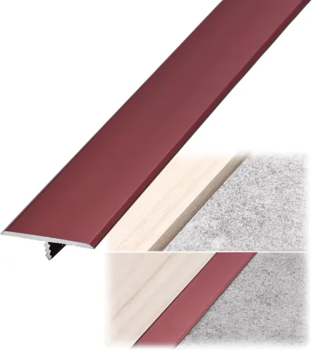 Miniatura 19 de Tira de transición de suelo de aluminio con moldura en T, para garaje, laminado a vinilo, tira de umbral de borde de puerta, para porche, entrada