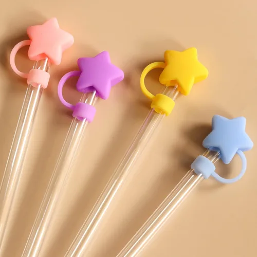 Miniatura 2 de Stanley - 2 fundas de silicona para popotes de 40 y 30 onzas, bonitos topes de pajita, tapa de tapón para popotes reutilizables (negro)