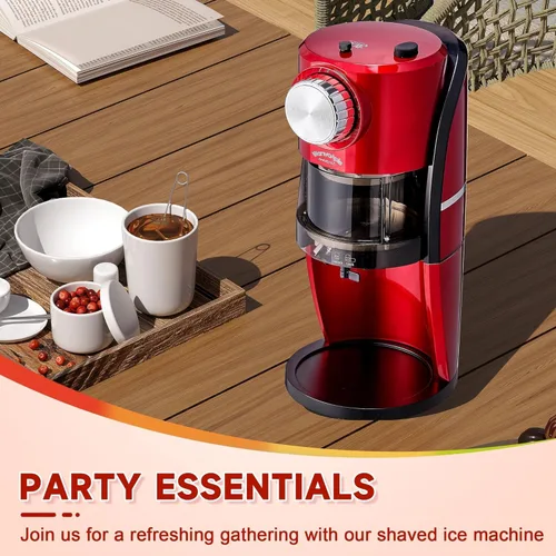 Miniatura 8 de Wanvoapls Máquina de Hielo Raspado - Máquina de Conos de Nieve para Hielo Raspado Casero, Conos de Nieve, Raspadora de Hielo Granizado con Perilla