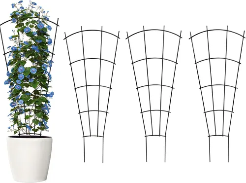 Miniatura 10 de Thealyn Paquete de 4 enrejados de plantas de interior de 23 pulgadas para plantas en macetas que trepan, enrejado de metal al aire libre, plantas