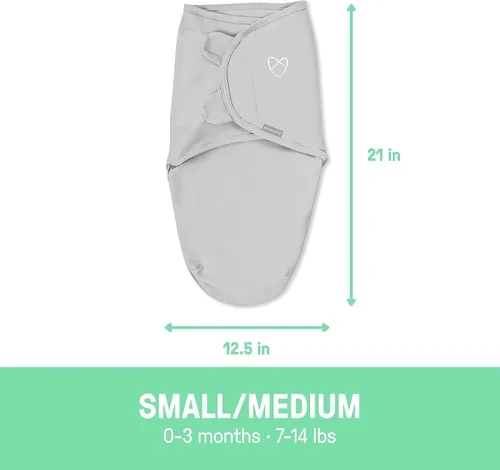 Miniatura 4 de SwaddleMe by Ingenuity Original Swaddle, 100% algodón, mejora el sueño y calma el reflejo de sobresalto, 0-3 meses, paquete de 3 - Dino Time