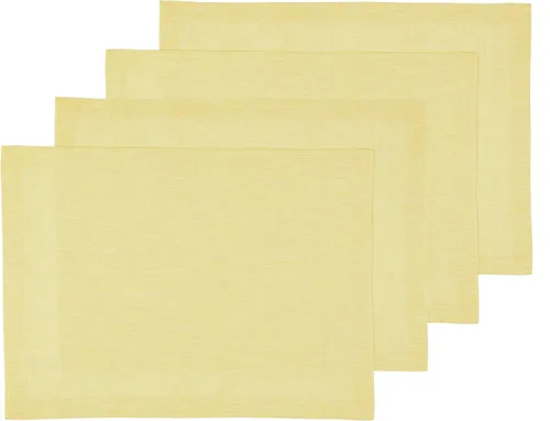 Miniatura 27 de Solino Home Athena - Juego de 4 manteles individuales cuadrados de lino natural claro de 14 x 14 pulgadas, manteles individuales 100 % lino puro