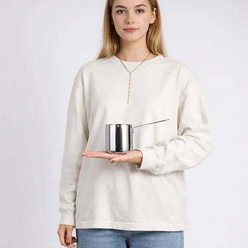 Miniatura 5 de IMEEA Calentador de mantequilla de 10 oz / 10.1 fl oz de una sola porción de leche y salsa sartén de calefacción 18/10 de acero inoxidable de tres